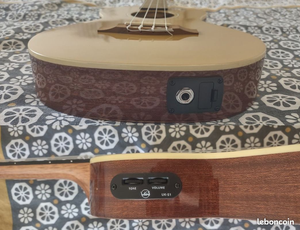 Ukulélé ténor électro VGS Manoa Roadie R-TE-CE Gold – état neuf (image 3)