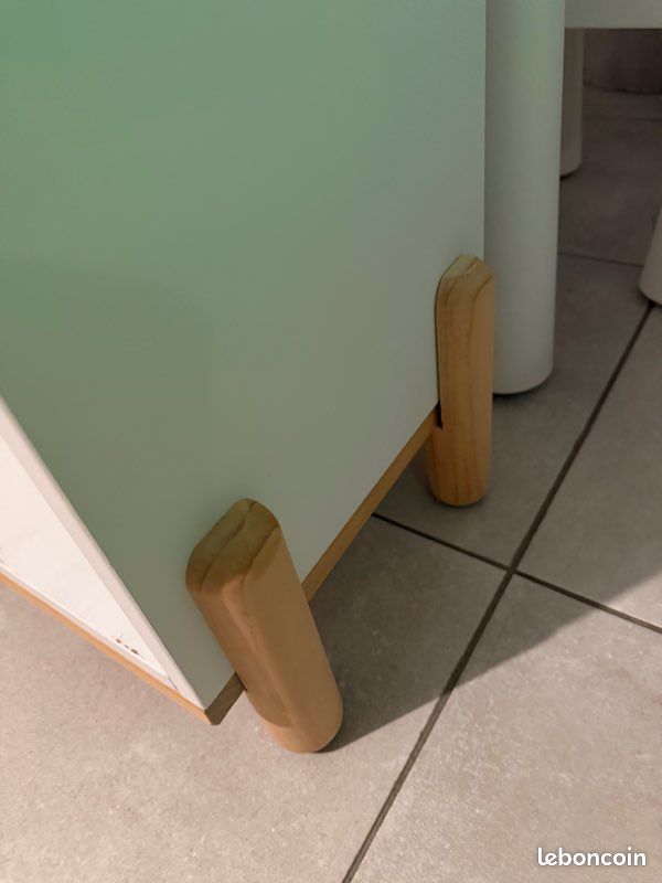 Meuble 4 cases - blanc + panier enfant (image 5)