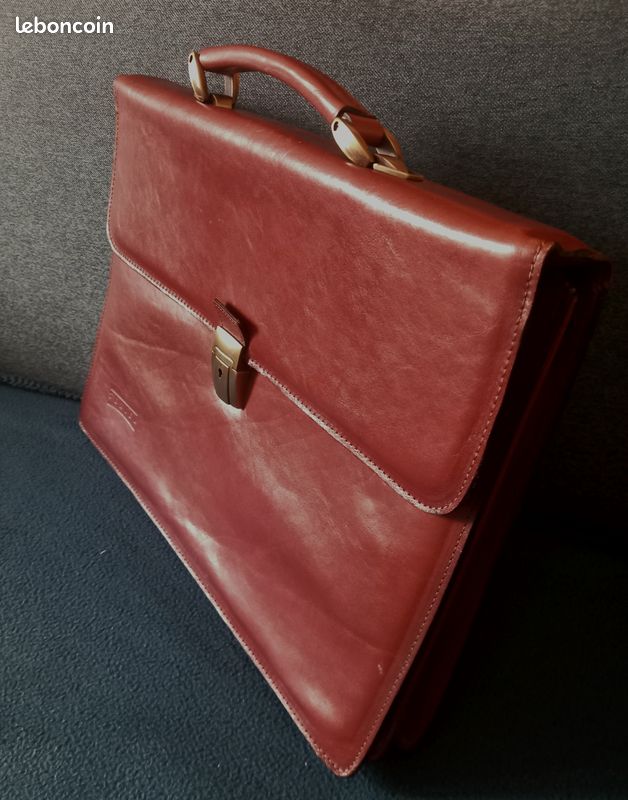 Cartable en cuir vachette marque TEXIER (image 1)