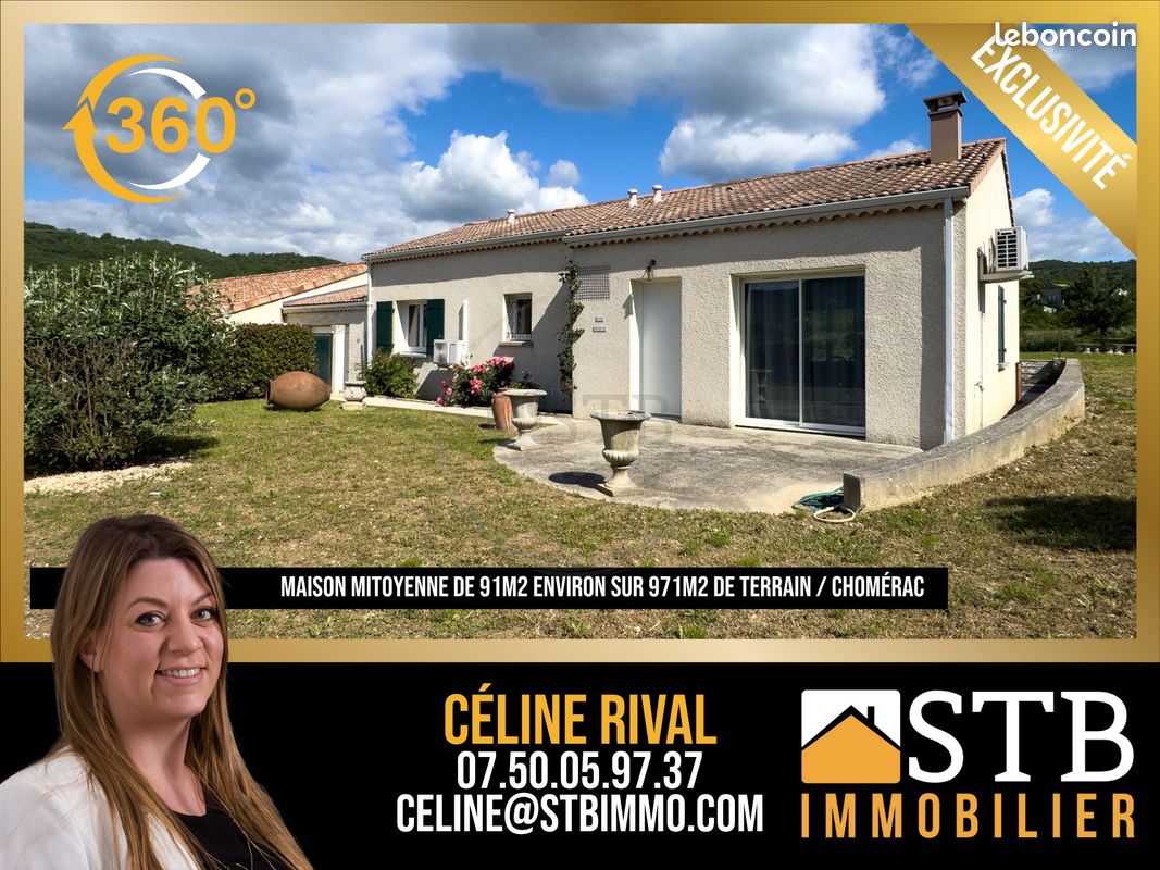 Maison 5 pièces 91 m² · à Chomerac · 91 m² · 289 000 €