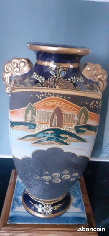 Ancien vase satsuma a facettes . Tbe . Japon (image 5)