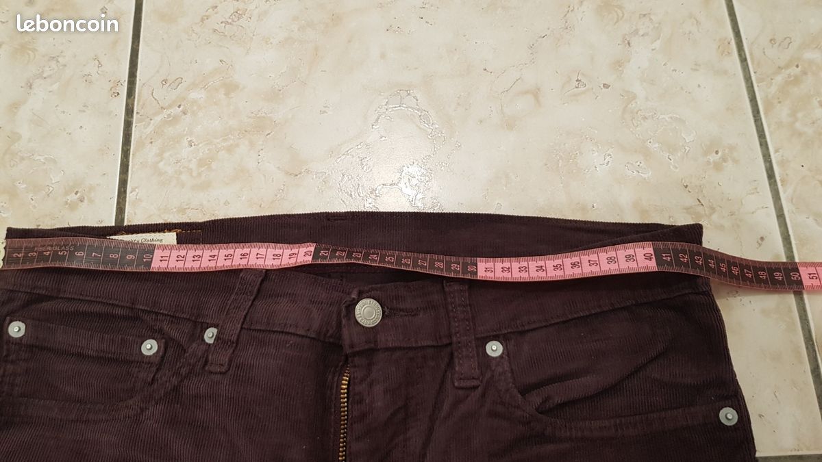 Jean violet velours levis 511 w33L32 (image 2)
