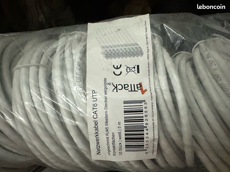 Lot câbles réseau rj45 (image 3)