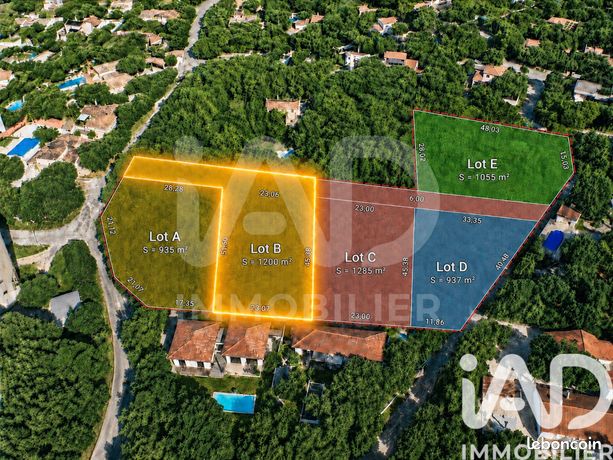 Terrain 1200 m² Saint-Siffret