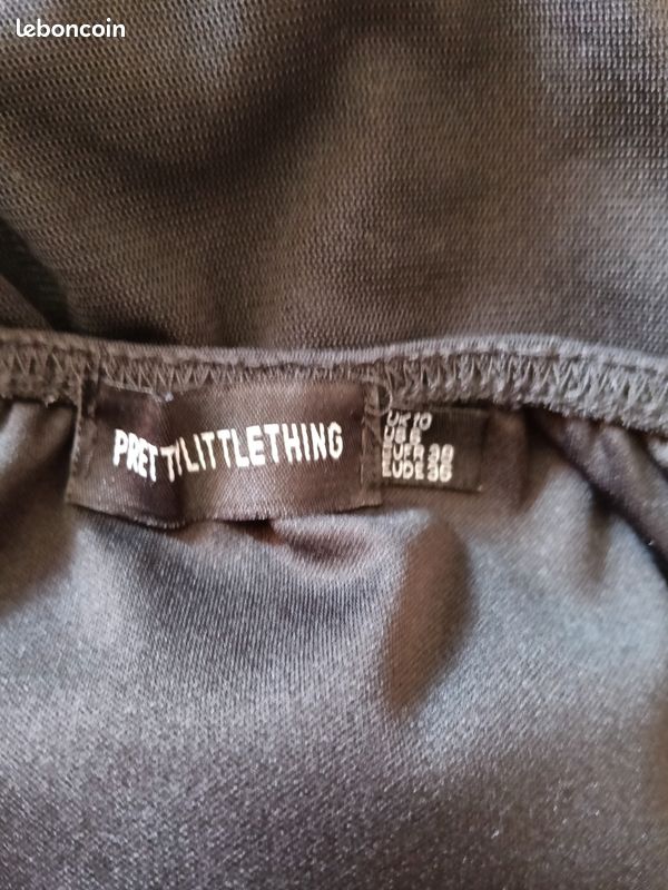 Robe noire Prettylittlething taille 38 (image 9)