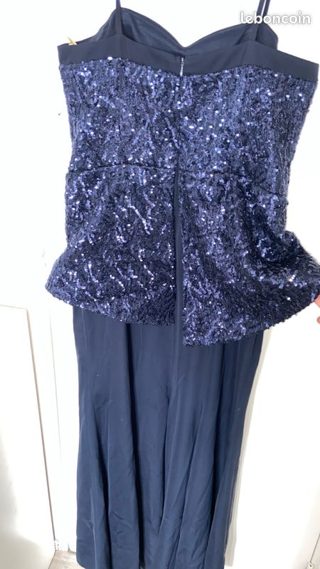Robe de soiree bleue nuit (image 3)