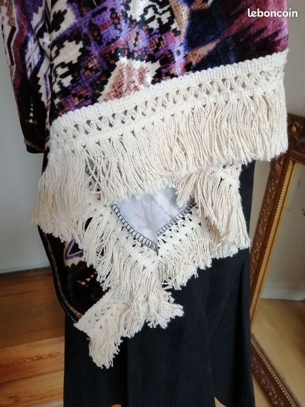 Veste gilet poncho bohême T U JUST ME (image 10)