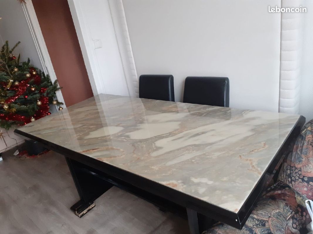 Table marbre noire (image 3)