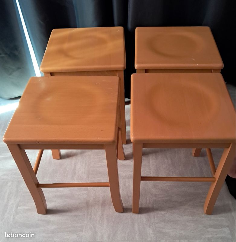 Tabourets en pin véritable (image 3)
