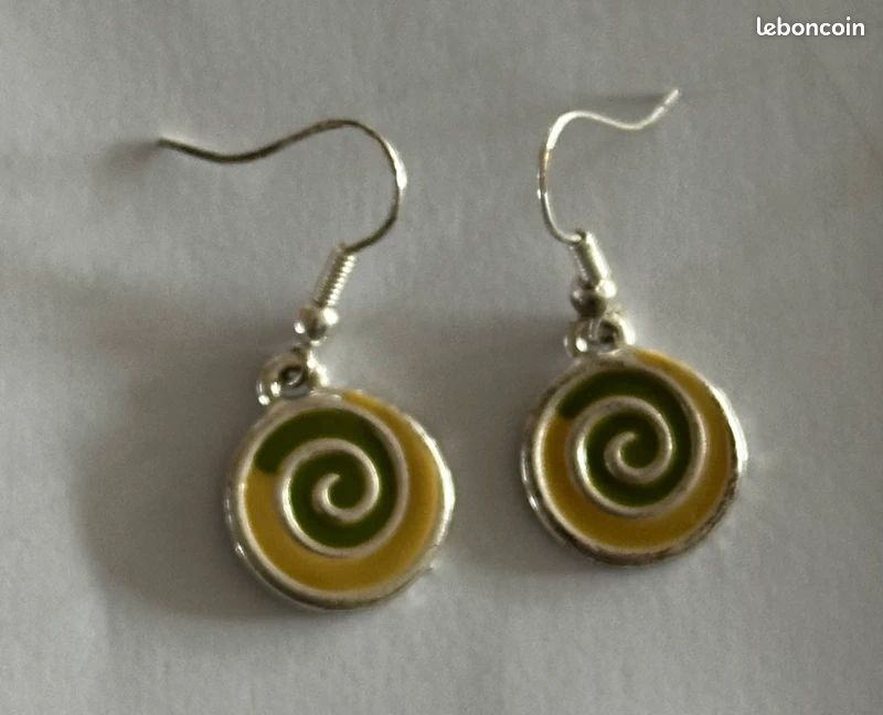 Boucles D’oreilles Métal Motif Cacatoès, Neuves Sans Emballage - Modèle 4