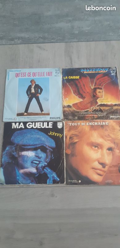 Vinyle 45t Johnny hallyday 15 l'unité (image 2)
