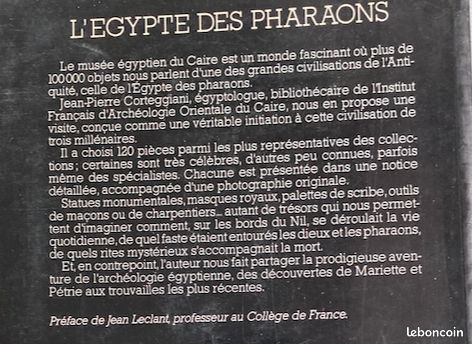 Jean-Pierre Corteggiani, : L' Égypte Des Pharaons Au Musée Du Caire, Hachette, 1988 - 192 pages-27x19 cm) (image 4)