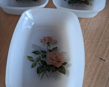 Coquetiers (3) Arcopal modèle Rose de France vintage / rétro 🍽 - Arts de la table