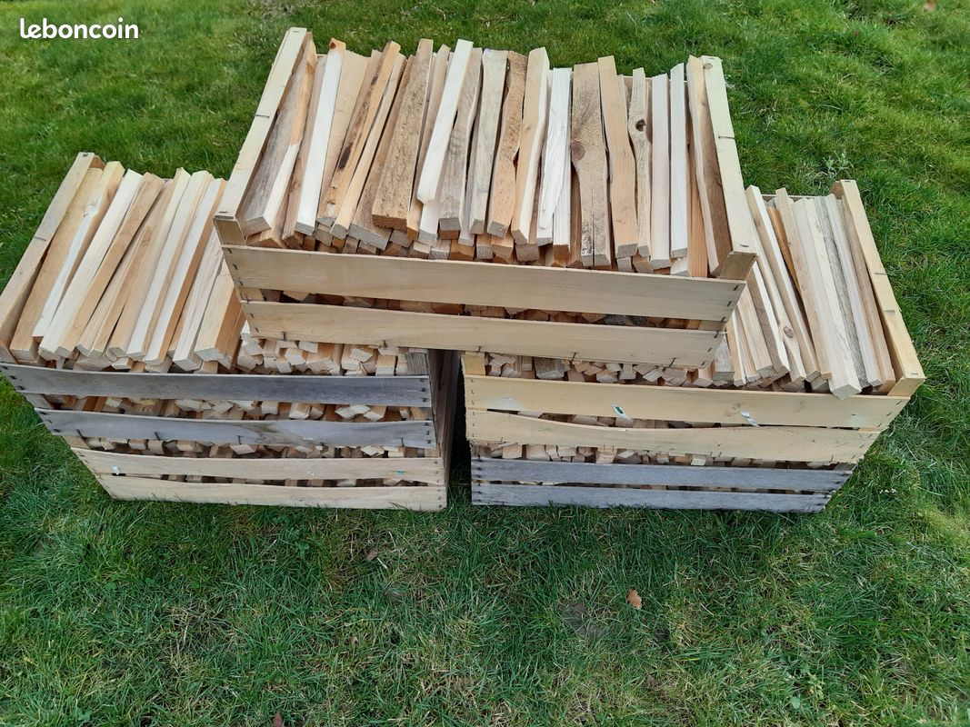 Petit bois d'allumage (Cageot) pour Cheminée, Poêle, Barbecue, Braséro, Cuisinière, Four à pizza/Pain (image 1)