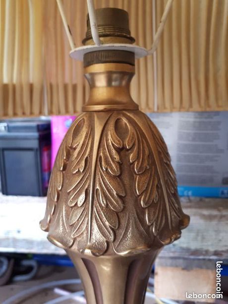Lampe/pied de lampe ancien/vintage métal (image 5)
