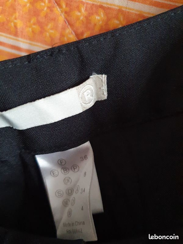 Pantalon noir polyester taille 32 (image 3)