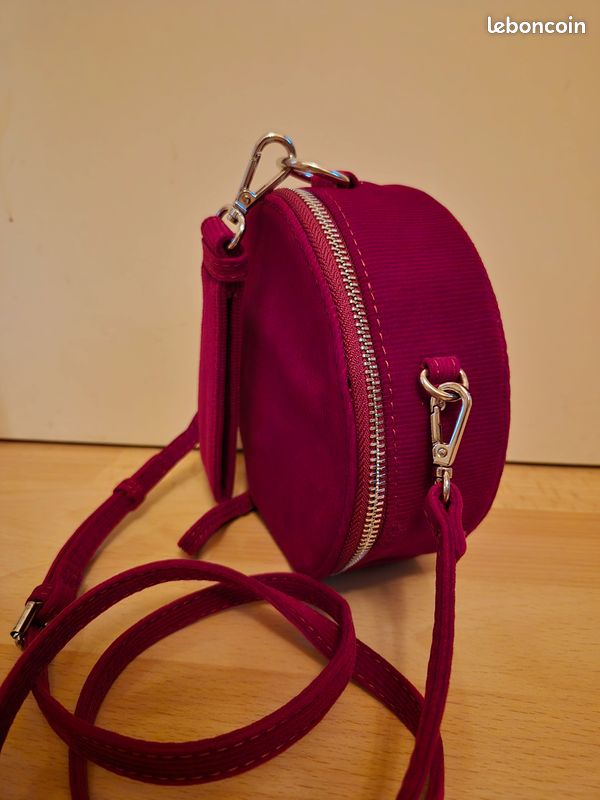 Zara Purse Sac Velours Zara Sac à Main Rond Velour Rouge ZARA