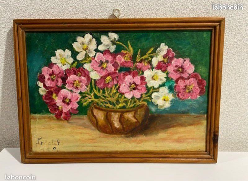 Tableau signé « Bouquet de fleurs » (image 2)