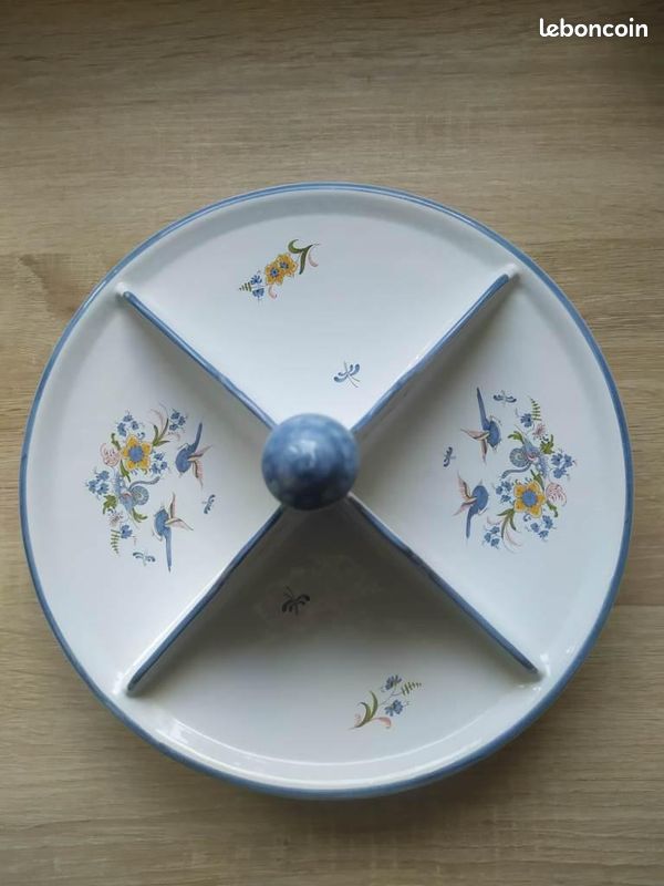 Serviteur en faïence bleue - Artisanat La Chapelle-des-Pots (image 1)