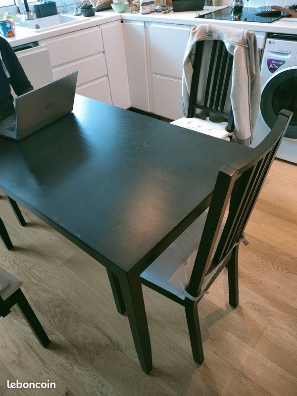 Table à manger noir (image 3)