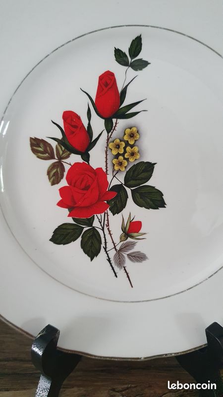 Unique Party 45674 Lot De 8 Assiettes En Damas Rose 18 Cm