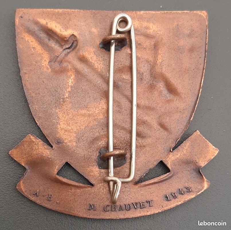 Badge en bronze Commandos Marine Arthus Bertrand authentique (image 2)