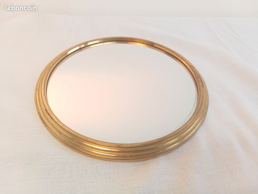Plateau Miroir Laiton Année 50 (image 6)