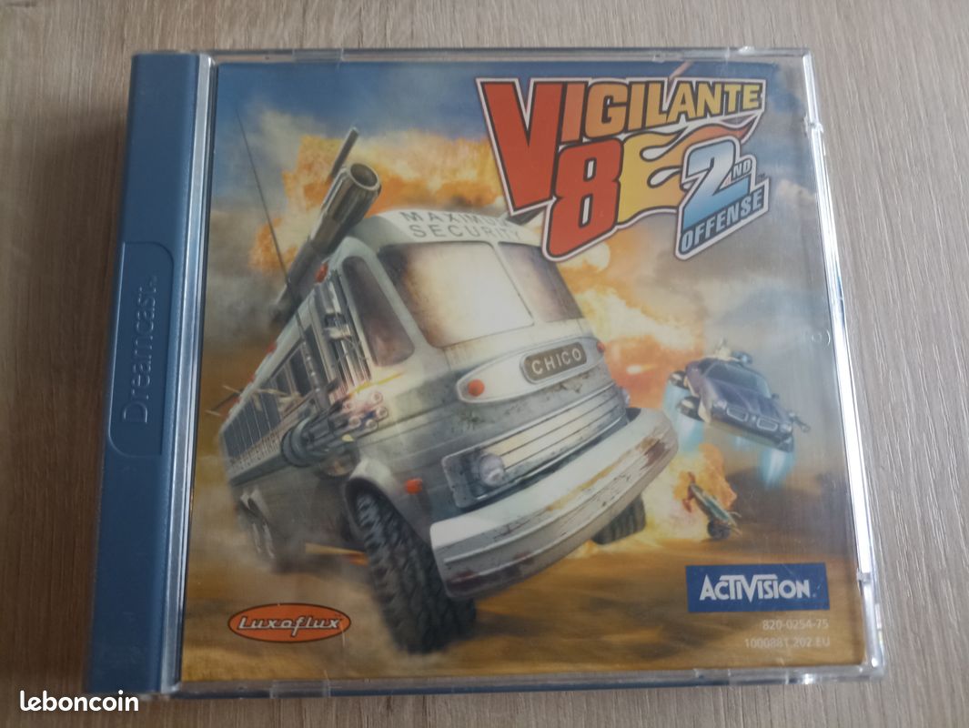 Jeu SEGA Dreamcast - Vigilante 8: Second Offense - Version PAL, Boîte Et Manuel Complets - Bon état, Fonctionne Parfaitement