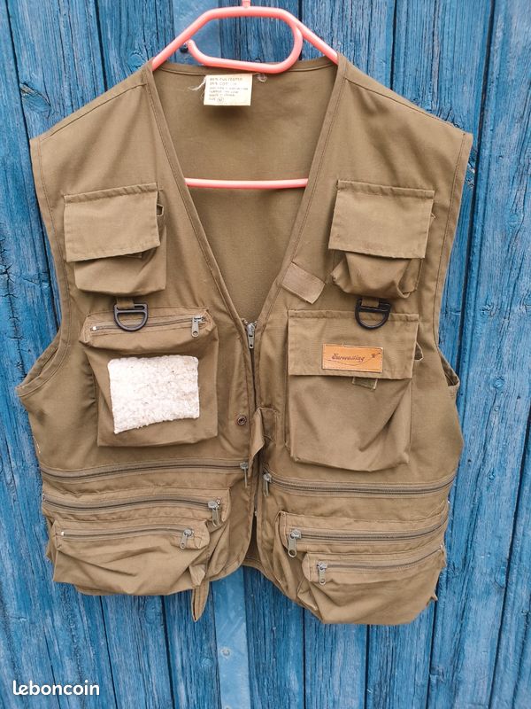 Gilet De Pêche Multifonction Pour Hommes Avec Poches Pour Voyages Sports Ext Rieur L Kaki