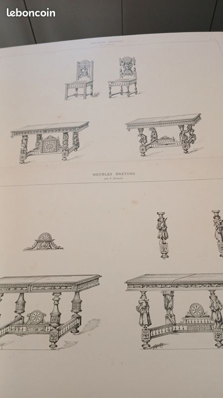 GRAND LIVRE époque des meubles bretons issu de l expo universel 1900 28 planches planches (image 6)