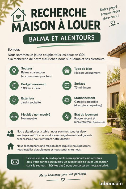 Maison 3 pièces 70 m² · à Balma · 70 m² · 1 000 €/mois