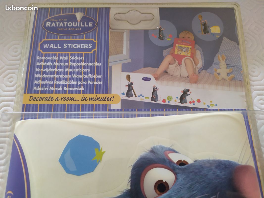 🐭🧀🍒🍄 47 Stickers repositionnables Ratatouille - NEUF SOUS BLISTER (image 3)