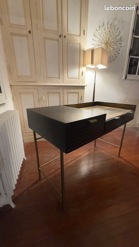 Bureau maison du monde bois laiton (image 1)