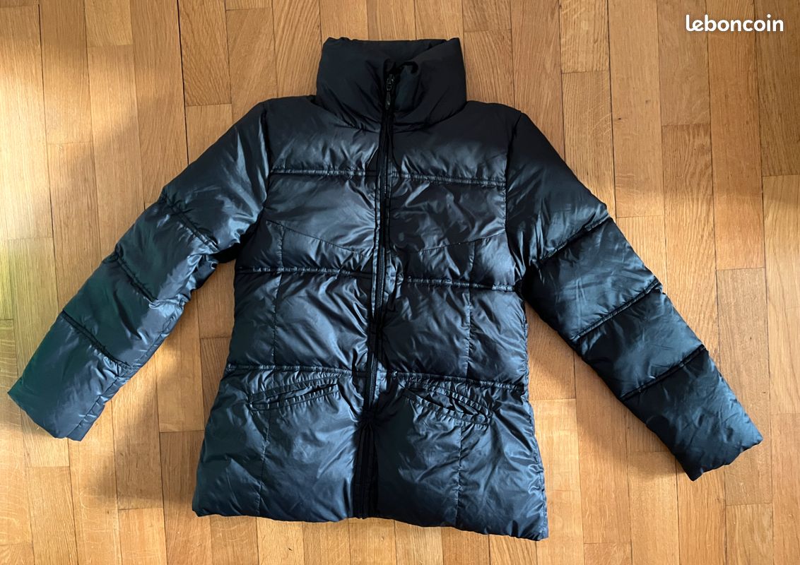 Doudoune fine en duvet noir fille ans Vêtements - Main Image