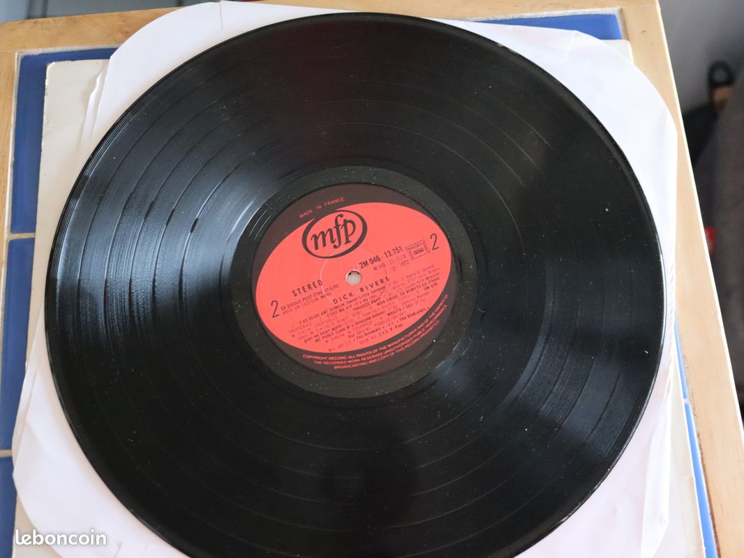Disque vinyle 33 tours Dick Rivers 1972 "manque la pochette" (image 2)