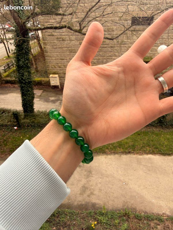 Bracelet en agate verte (image 3)