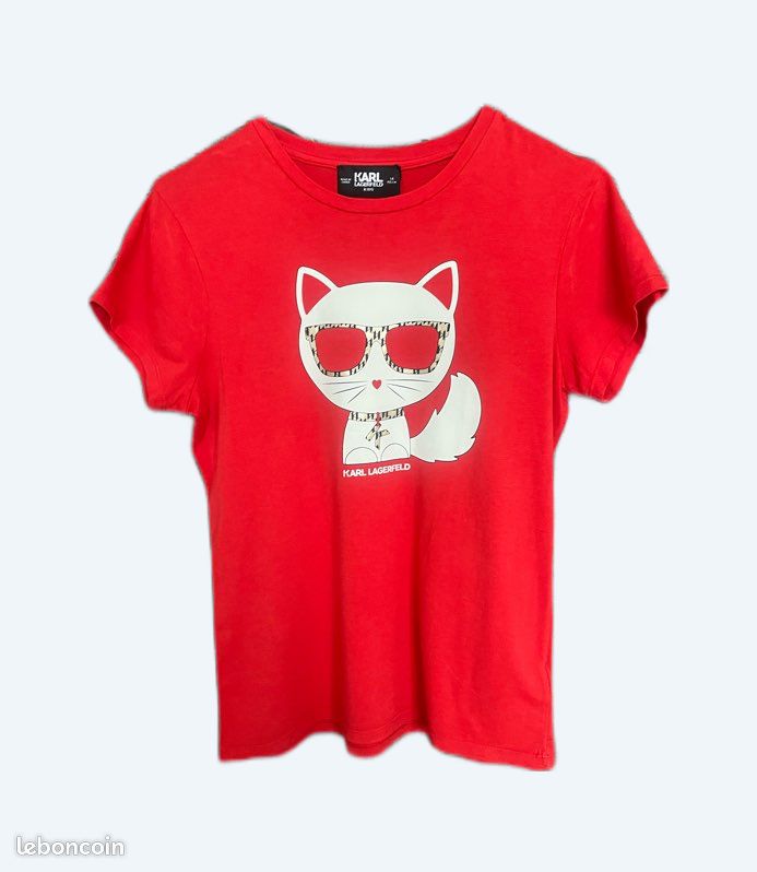T shirt rouge Karl Lagerfeld kids T14 ans neuf Vêtements