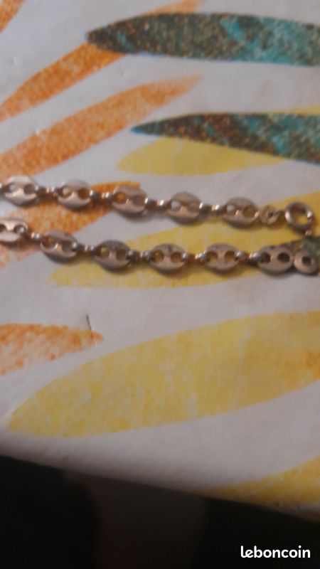 Chaîne Plaqué Or Maille Café - Longueur 50 Cm - Neuf Sans Emballage - Parfait état