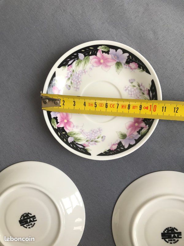 Lot de 6 sous-tasses en porcelaine (image 5)