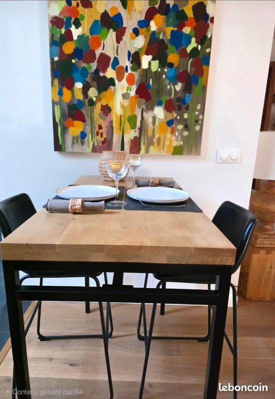 Table haute de bar manguier massif (image 11)