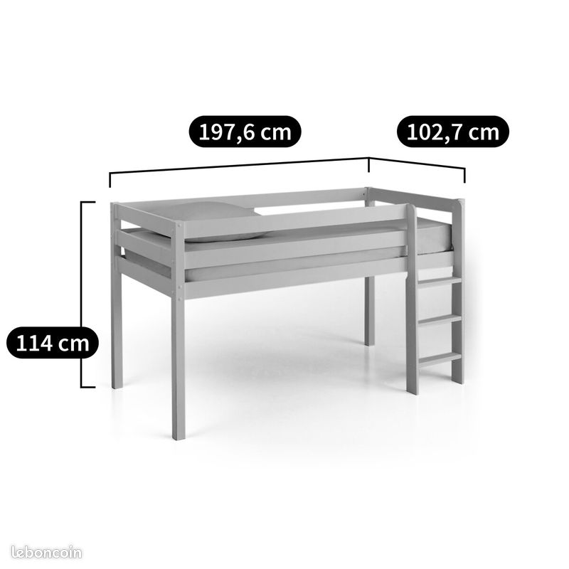 Lit mi-hauteur mezzanine enfant (image 5)