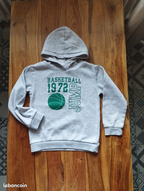 Pull à capuche en coton en gris – C P Company Kids