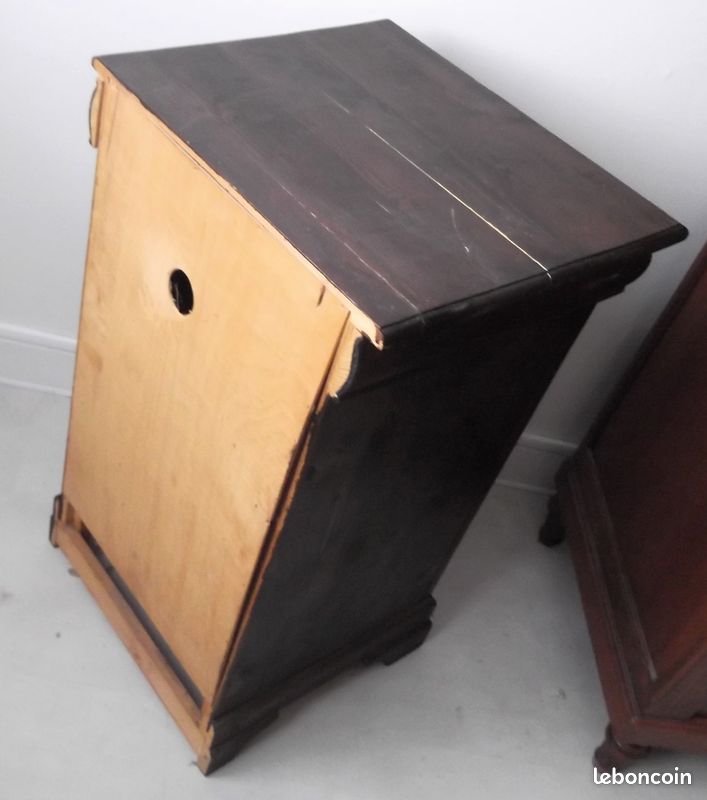 Ancien meuble de rangement en pin 1 porte 1 tiroir (image 4)