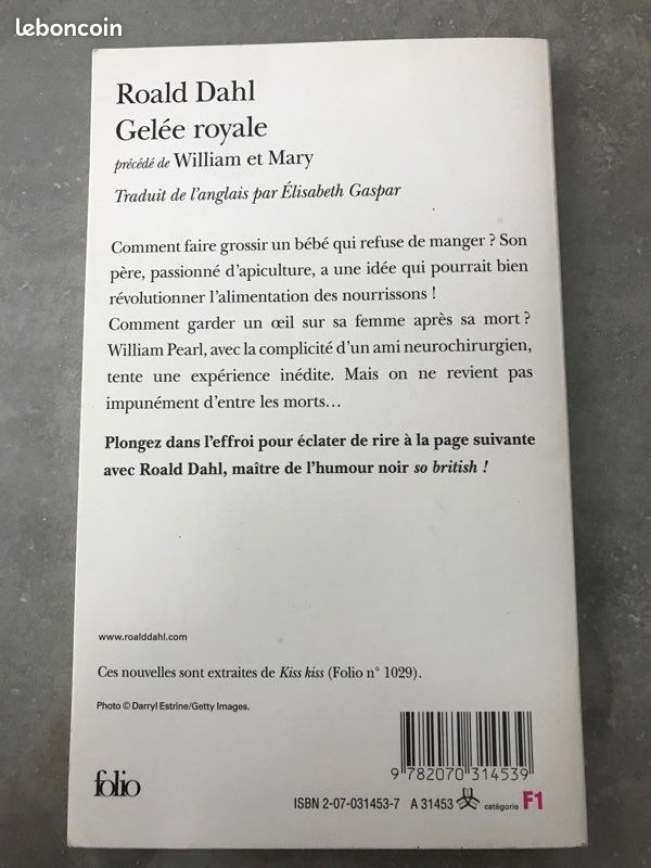 Livre - Gelée royale, précédé de William et Mary, Roald Dahl (image 2)