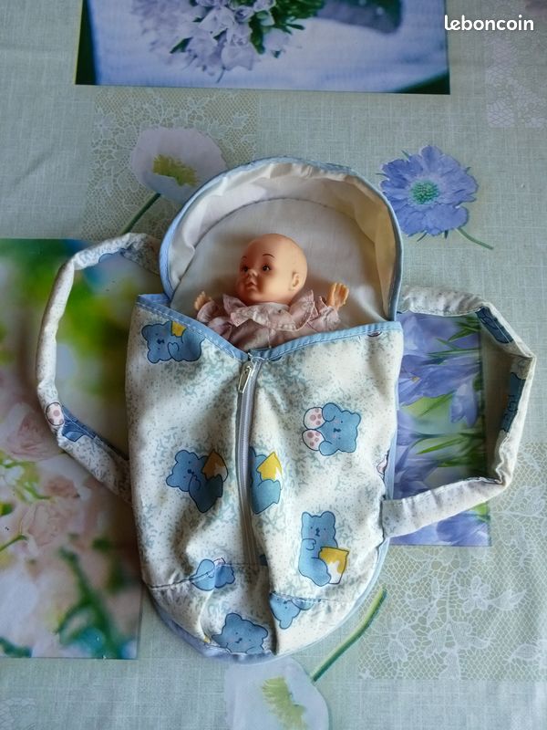 5 poupées/poupons + 2 couffins + accessoires (12 pièces) pour enfant en lot ou à l'unité d'occasion (image 6)