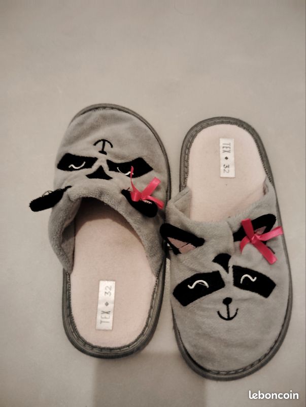 Chaussons enfant gris, Tex, pointure 32 (image 1)