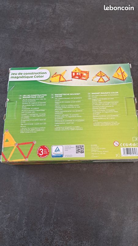 Jeu de construction magnétique coloré 5 ans et + (image 3)