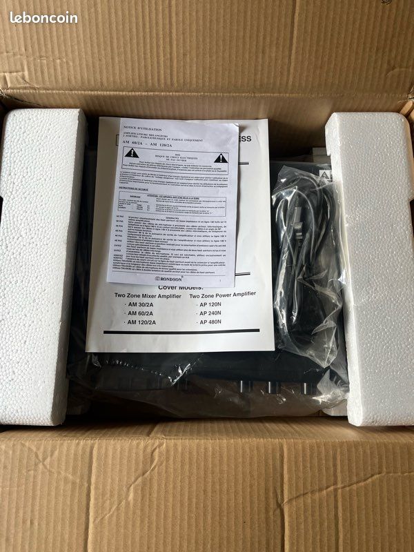 Amplificateur préampli AM 60N Rondson - 60 watts - sorties 100V/70V/25V