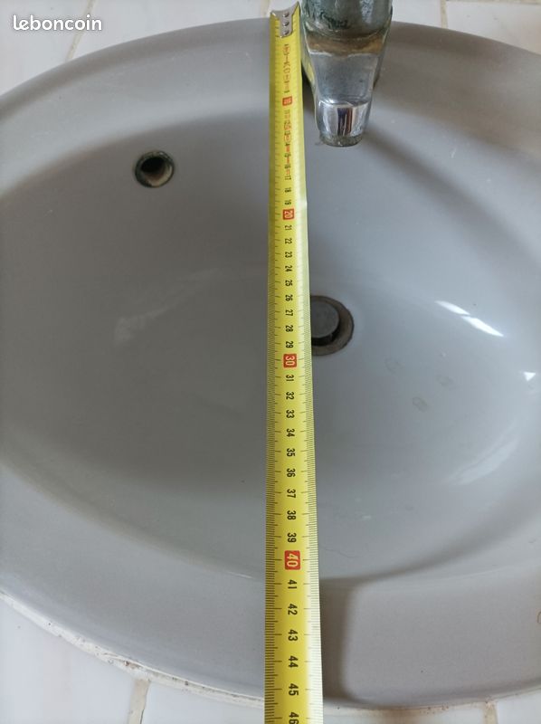 Vasque de salle de bain gris clair (image 2)