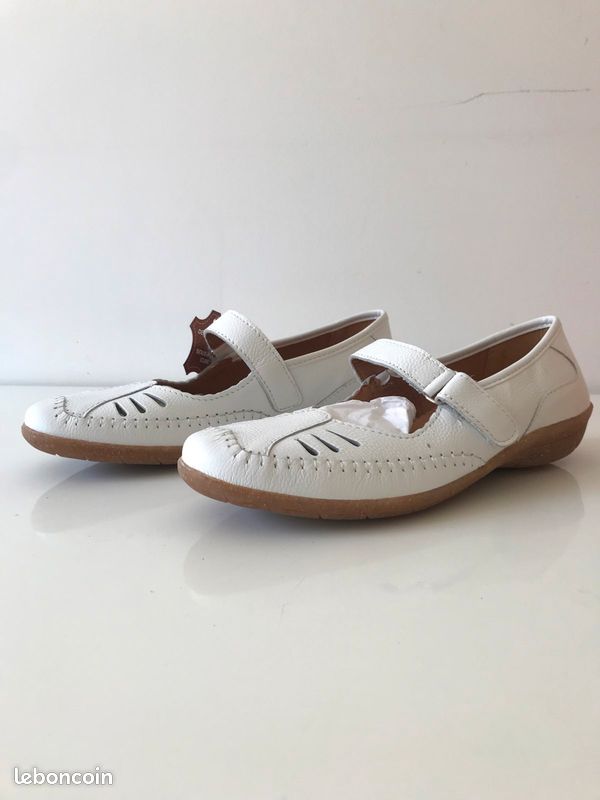 Chaussures Pediconfort PÃ©diconfort Chaussures Cuir Blanche Porte